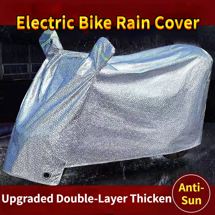 Xe Đạp Điện Che Mưa Xe Máy Bọc Toàn Bộ, Chống Mưa Nắng Bụi, Dày Cho E-Bike