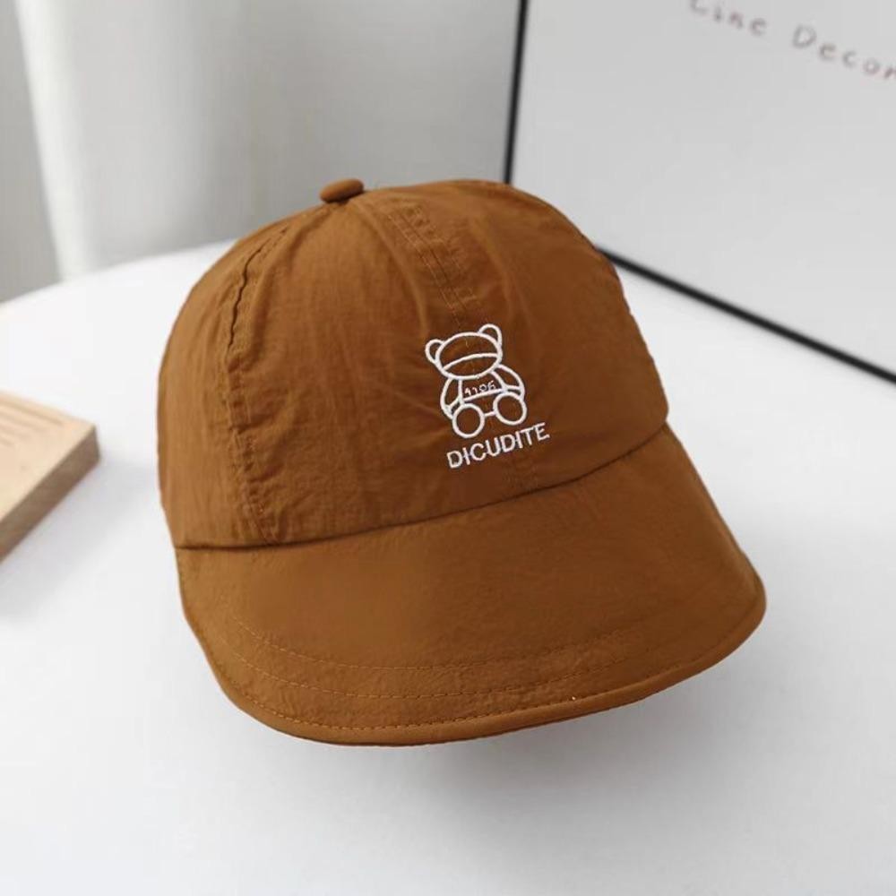 Mũ che nắng EDIWANY, Mũ trẻ em vành lớn màu trơn, Mũ Cotton có thể điều chỉnh đỉnh cho bé mùa hè