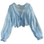 PCF * Mùa Hè Thắt Lưng Áo Cardigan Nữ Cổ Chữ V Dài Tay Chống Nắng Khăn Choàng Shrug