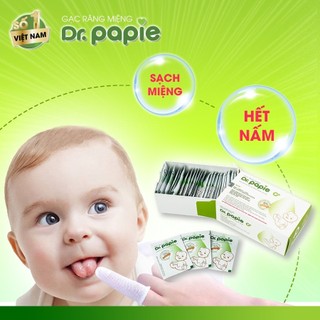 Hộp 30 Gạc Rơ Lưỡi SACHI / DR.PAPIE - Vệ Sinh Răng Miệng Cho Bé - SHC