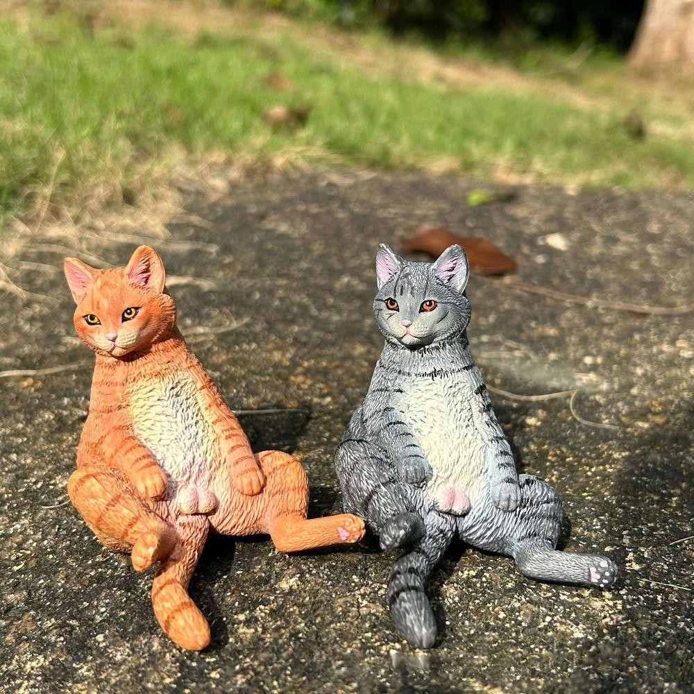 Mô Hình Mèo Xiêm Ragdoll Ba Tư Thật Sống Động, Tượng Nhỏ PVC Dễ Thương Trang Trí Xe Hơi