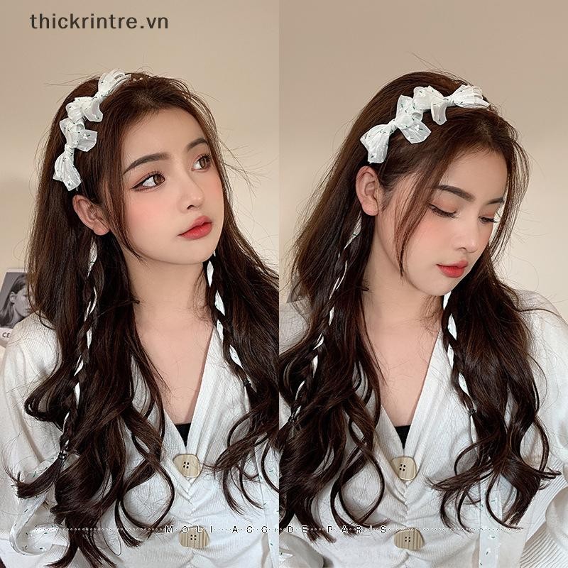 Thi Thời Trang Với Ren Khăn Lụa Nơ Dễ Thương Cho Bé Gái Phụ Kiện Tóc Hàn Quốc Cho Nữ VN