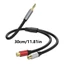 Cáp Yoo 3 5mm Auxs sang 2RCA 3 Cáp âm thanh 5mm đến 2RCA cho âm thanh trung thực trong hệ thống âm thanh và giải trí gia đình