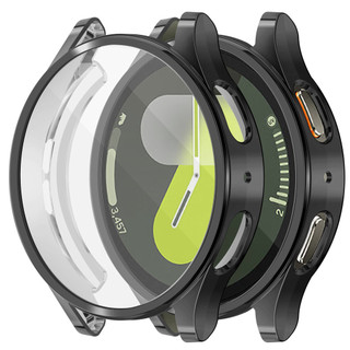 Dành Cho Samsung Galaxy Watch 7 6 5 4 40mm 44mm 2 Dây Nhựa Trong Suốt + Vỏ TPU Mềm Dây Đeo Có Thể Điều Chỉnh
