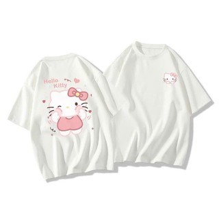 Áo Thun Phông Nam Nữ Tay Lỡ Form To Hoạt hình hello kitty cute