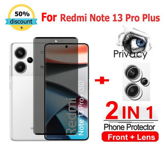2 in 1 Kính cường lực Redmi Note 13 Pro Plus cường lực bảo vệ chống gián điệp bảo vệ màn hình phủ đầy đủ cho Xiaomi 14 Pro POCO M5s C65 M6 X6 Pro 5G Redmi Note 13 13C 12C 12 A2 Plus Glass Film Camera Protecto