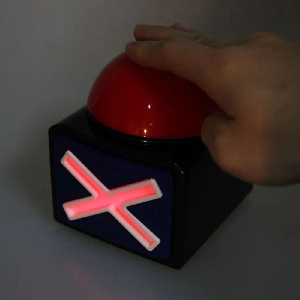 SEYAWSON Red Game Buzzer, Sounding Toy Trivia Quiz Game Answer Buzzer, Bền bỉ với đèn âm thanh ABS Talent Buzzer