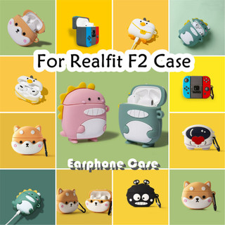 [imamura] Dành cho Ốp lưng Realfit F2 Phim hoạt hình sáng tạo Chăm sóc phi hành gia Vỏ tai nghe silicon mềm