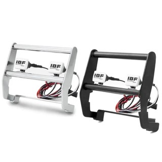 Cản trước chống va chạm bằng thép không gỉ bằng kim loại có đèn LED cho xe bánh xích RC TRX-4 Bronco 1: 10