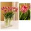 Bó hoa tulip LAKAM, Hoa giả silicon cảm ứng thực sự, Hoa nhân tạo chất lượng cao 5 đầu