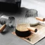 CORALTIDE Ý Espresso Oz Cup, Đo Khắc Cà Phê Khai Thác, Chịu Nhiệt Độ Cao Hai Miệng Sữa Hộp Đựng Nhà