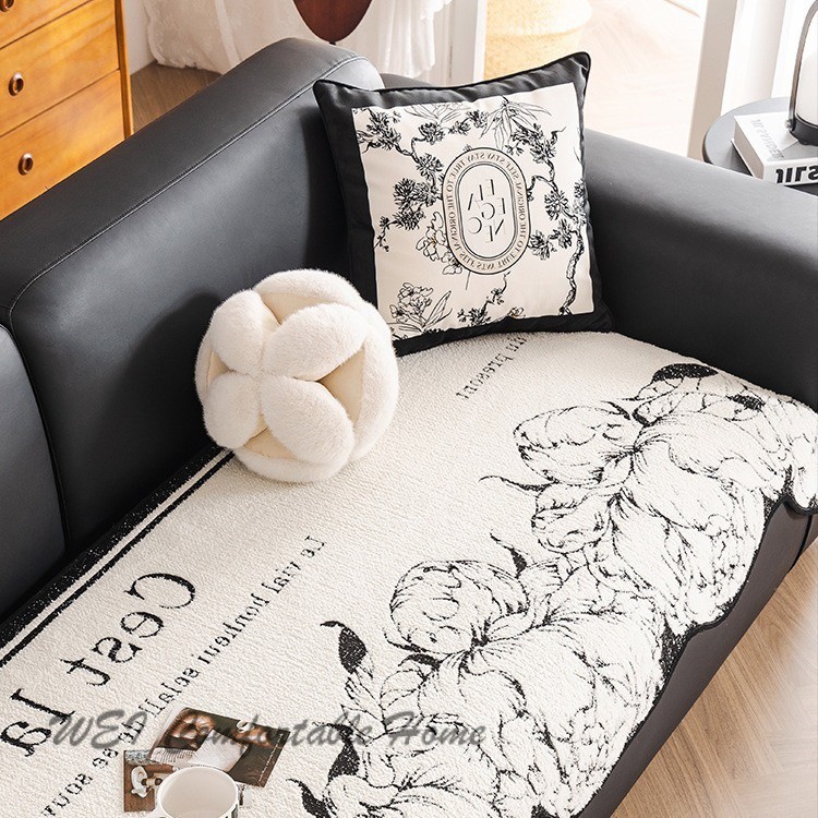 Chenille Retro Sofa Đệm Phòng Khách Sofa Đệm Sofa Bao Khăn Chống Trơn Trượt Đệm