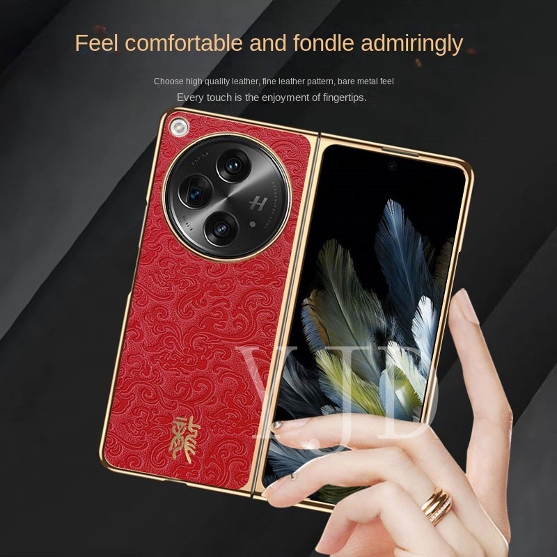 Ốp YJD Cho OPPO Find N3 Phiên Bản Giới Hạn Phong Cách Rồng Da Chống Sốc Ốp Lưng Điện Thoại