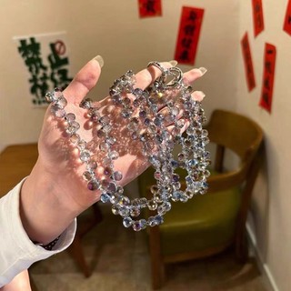 Dây đeo điện thoại lưng chéo nữ pha lê kim cương, dây dài điều chỉnh, đeo tay chống thất lạc