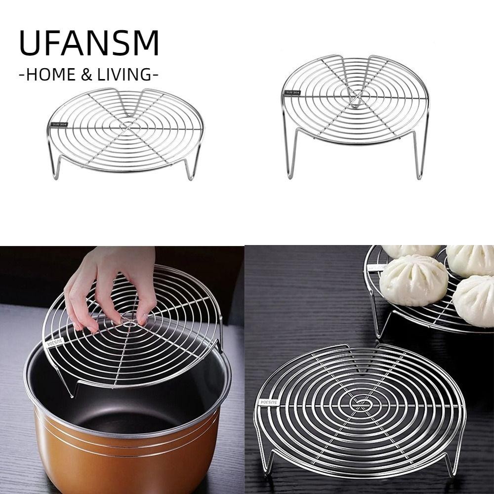 UFANSM Kệ hấp, Bánh bao hấp bằng thép không gỉ 304 Giá hấp trứng, Giá đỡ khay đựng đồ nấu ăn bền bỉ Phụ kiện nhà bếp nồi đa chức năng