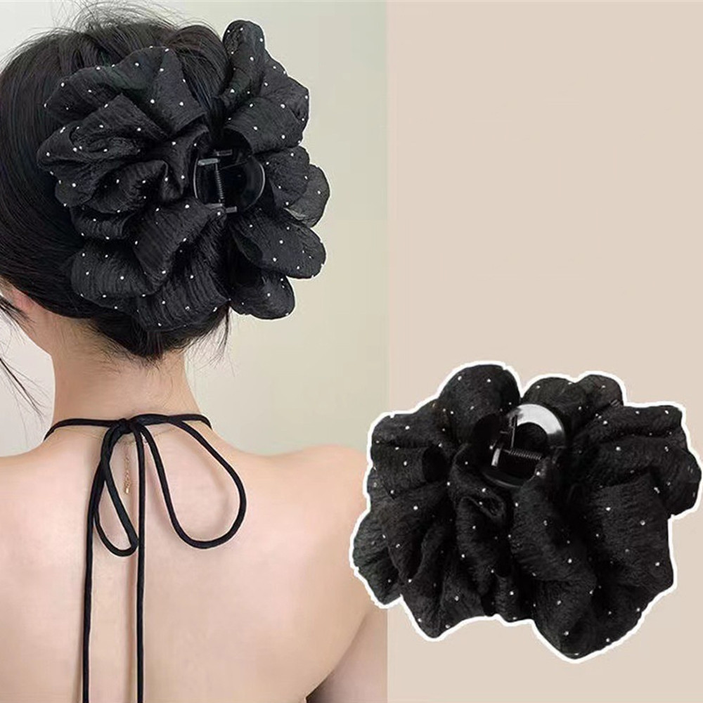 Kẹp Tóc Nơ Voan To Đám Mây Bong Bóng Cỡ Lớn Kẹp Tóc Phồng To Phong Cách Tiểu Thư ntt95