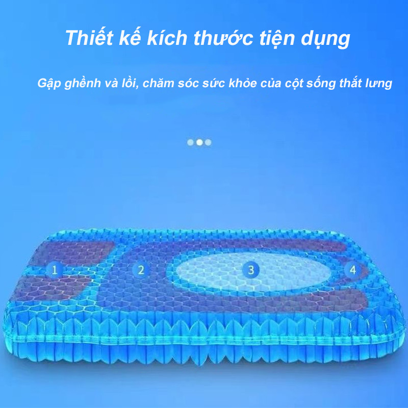 Đệm Ngồi Silicon 3D 2 Lớp，Đệm gel mùa hè，Đệm tổ ong ，Đệm ghế thoáng khí cho ô tô，Đệm văn phòng