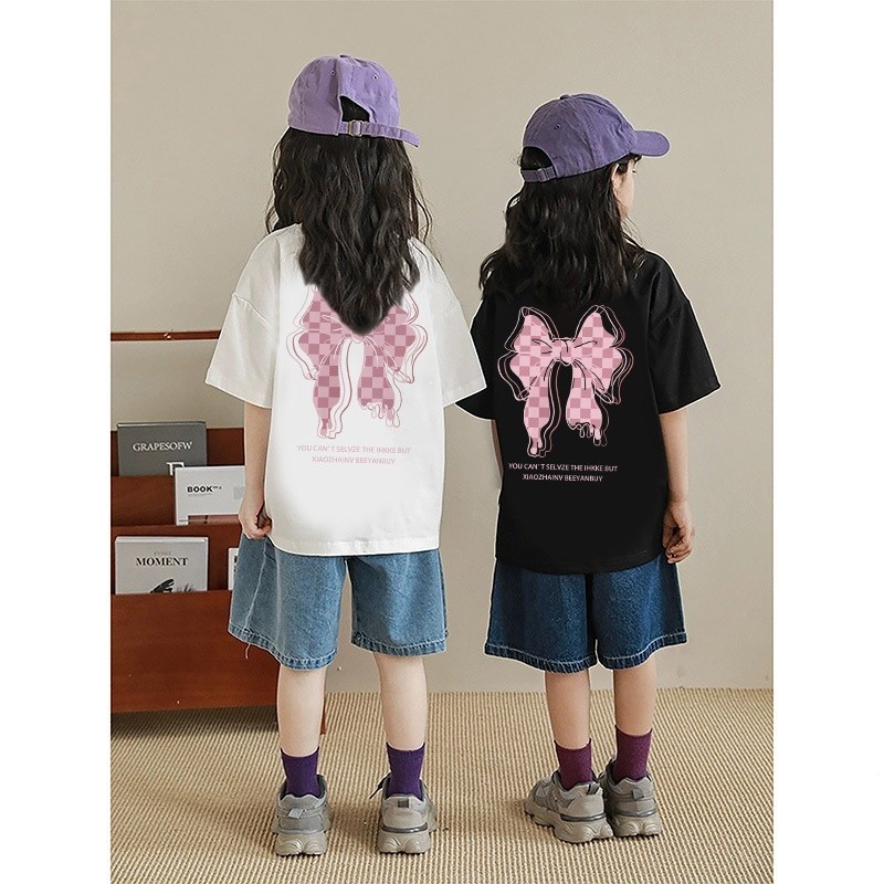 Áo thun thời trang Emily Butterfly 2024 Áo thun bé gái mới 2-12 tuổi