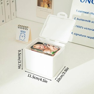 Hộp lưu trữ MEGOCE, Hộp sưu tập thẻ thần tượng trắng, Hộp đựng thẻ ID Hình ảnh Đồ dùng Hộp đựng đồ trang sức