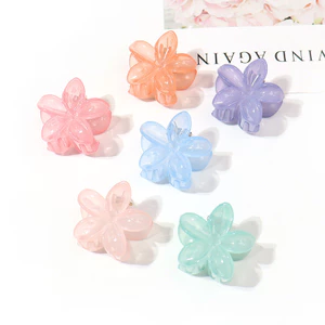 Nhựa Hoa Vuốt Kẹp Nữ Vuốt Tóc Hoa Dễ Thương Phụ Kiện Tóc Kẹp Tóc Ngọt Kẹp Barrettes