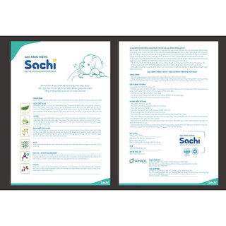Hộp 30 Gạc Rơ Lưỡi SACHI / DR.PAPIE - Vệ Sinh Răng Miệng Cho Bé - SHC