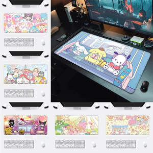 HelloKitty My Melody Kuromi Mousepad HD In Máy Tính Game Thủ Khóa Cạnh Chống Trơn Trượt Miếng Lót Chuột XXL90x40cm Bàn Phím PC Để Bàn