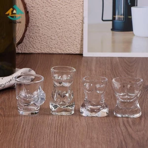 Fengjue 1 Mới Độc Đáo Cốc Bia Ngộ nghĩnh Nam Nữ Hình Cơ Thể Trong Suốt Rượu Thủy Tinh Thanh Drinkware Cocktail Cốc Cà Phê Nước ép Teacup TH