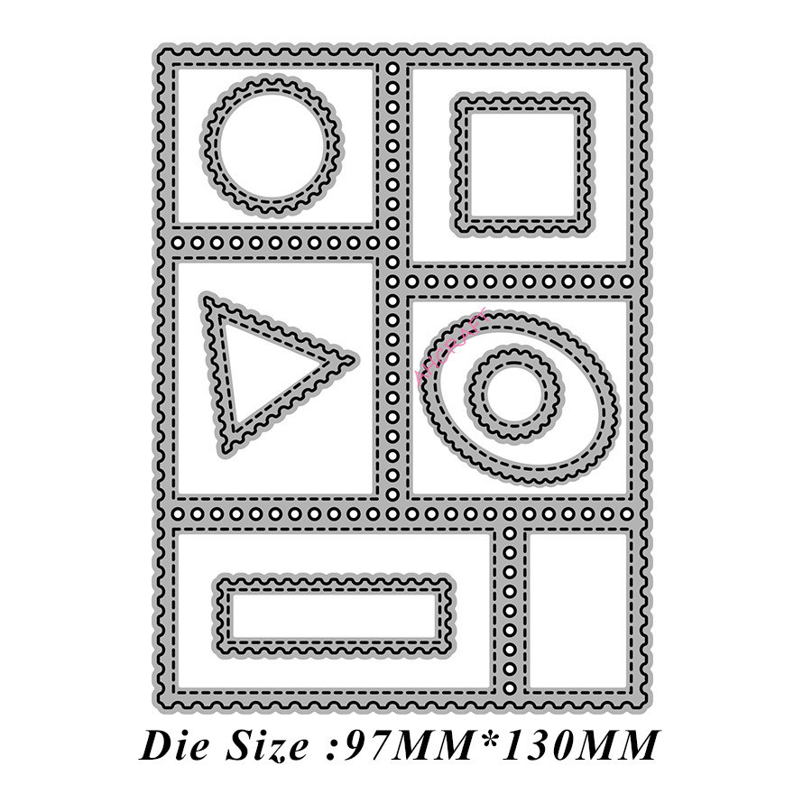 Nhỏ Khung Tem Sổ Lưu Niệm Kim Loại Thép Carbon Cắt Khuôn DIY Dập Nổi Cắt Chết Khắc Thủ Công Bản Mẫu
