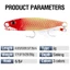 Kim Loại Jig Mồi Câu Cá 3 Màu Dạ Quang Thìa Mắt 3D Jigging Đúc Mồi 7g / 10g / 15g / 20g / 30g Mồi Kim Loại Chìm