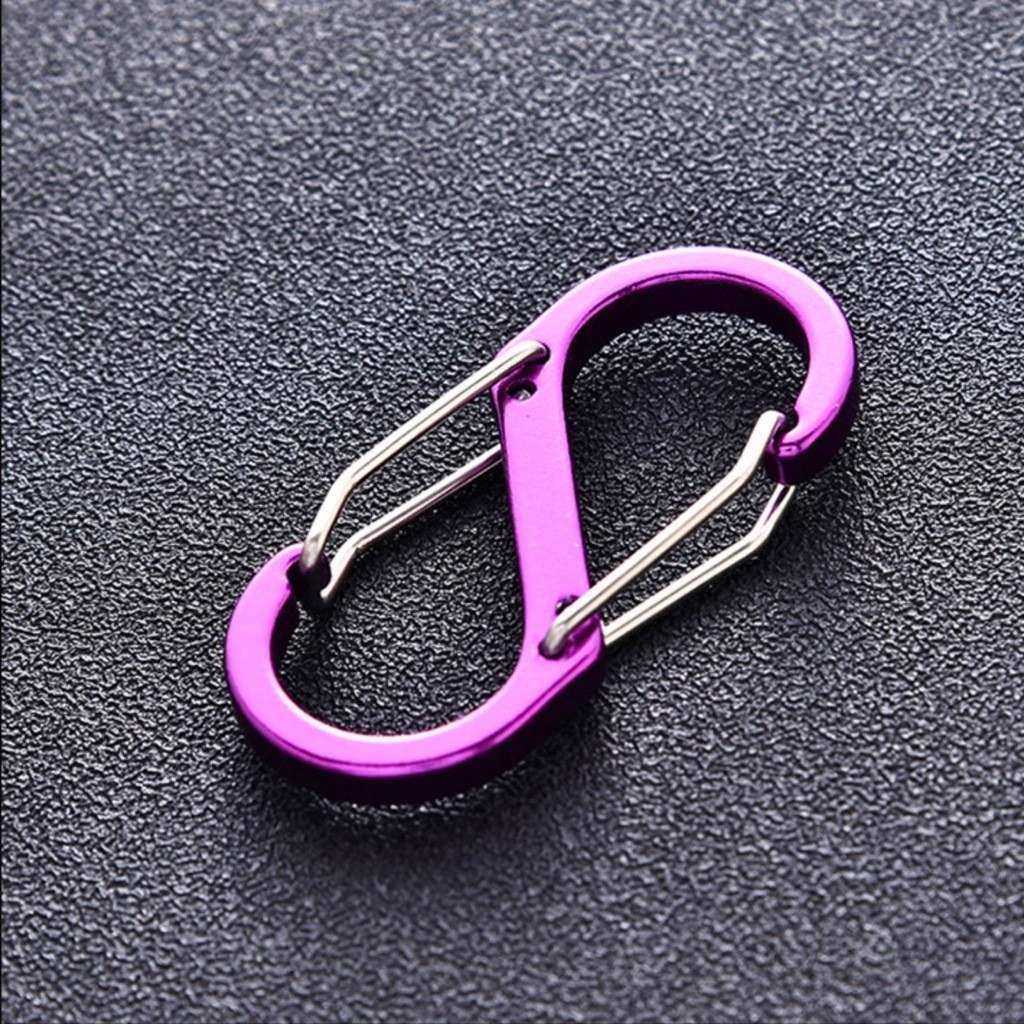 Móc khóa carabiner loại S ngoài trời bằng hợp kim nhôm