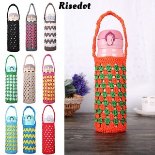 Risedot Túi Đựng Bình Nước / Điện Thoại Đan Len Tiện Dụng Mang Theo Cắm Trại