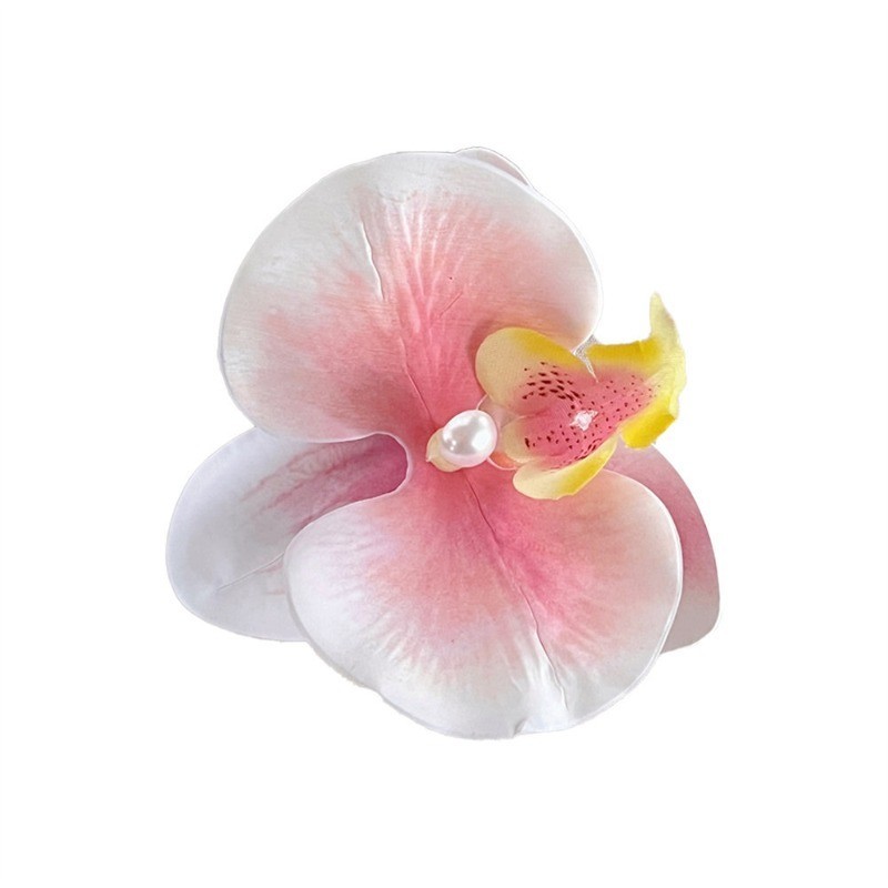 [Yunyuan] Halo nhuộm Gradient Phalaenopsis hoa mỏ vịt kẹp bên trang trí tóc phong cách hoa kẹp tóc