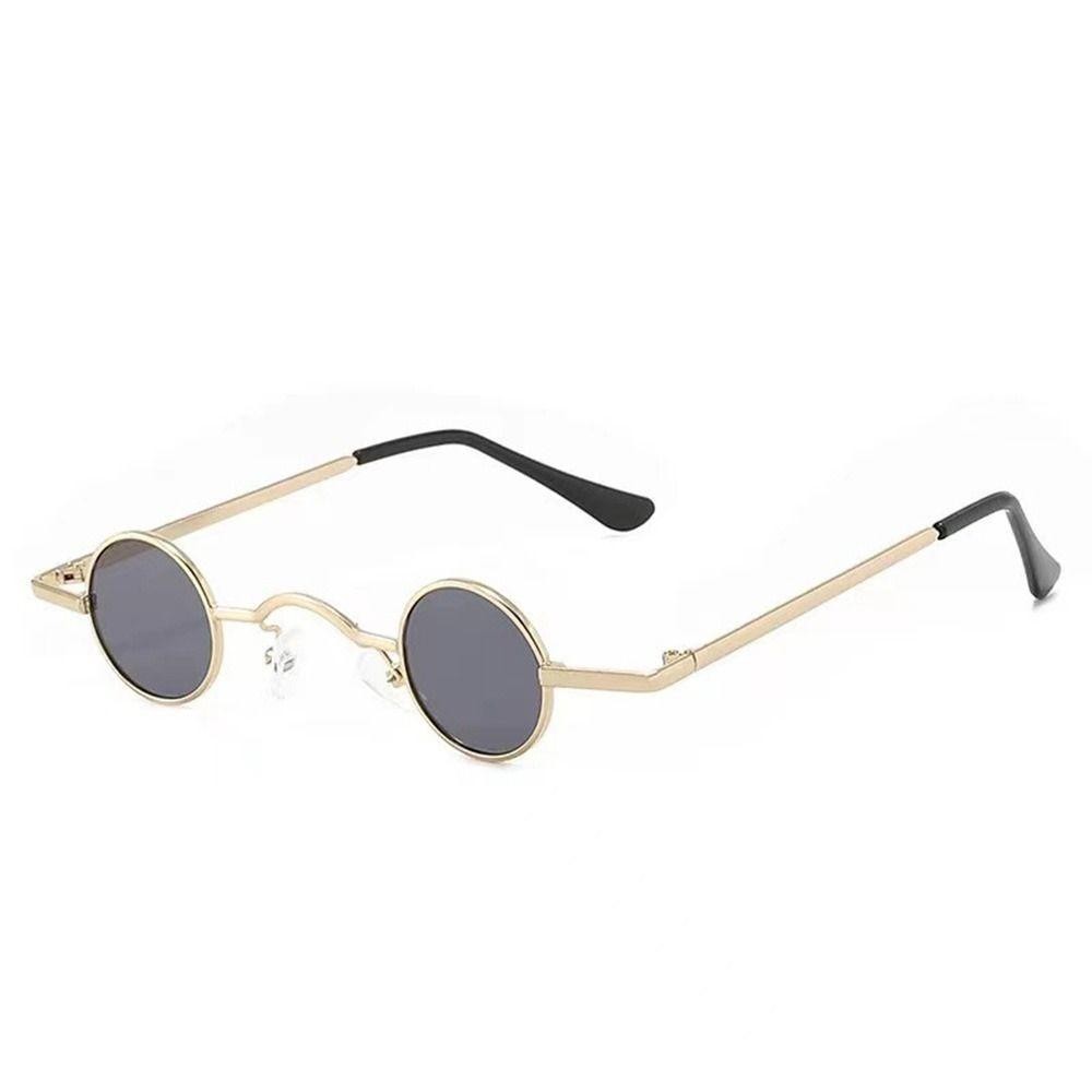 Kính râm BAMBOOB Punk, Khung kim loại Kính râm tròn nhỏ màu kẹo, Kính mắt Ins Fashion UV400 Đi biển / Du lịch / Dạo phố
