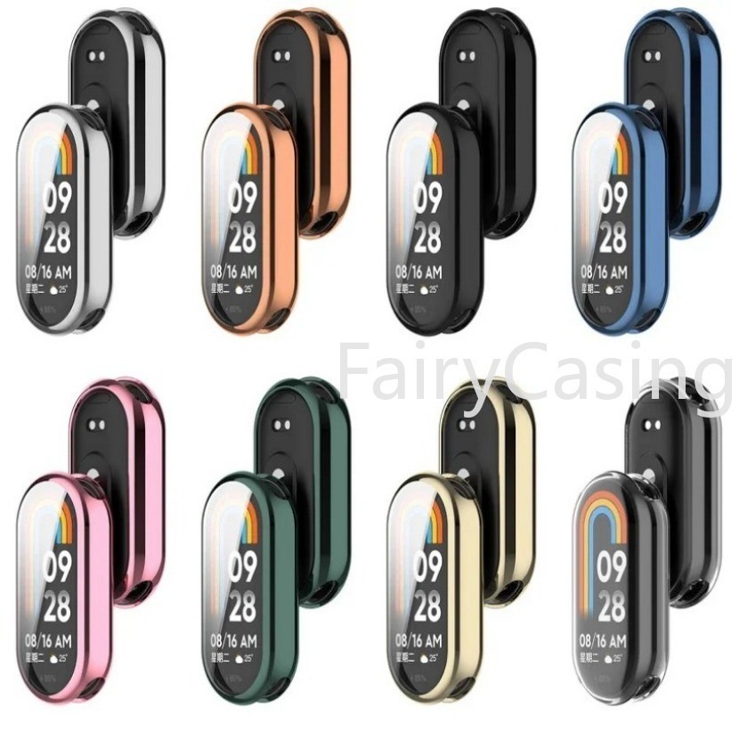 TPU Mềm Bảo Vệ Cho Xiaomi Mi Band 10 9 8 Ốp Lưng Bảo Vệ Toàn Màn Hình Vỏ Ốp Lưng Mạ