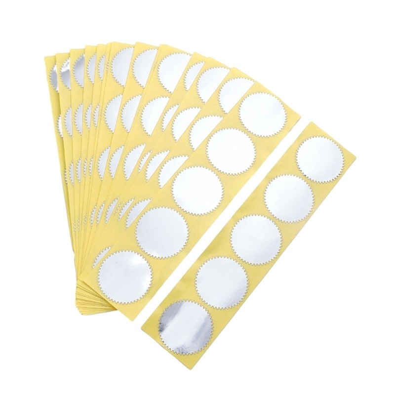 ELEGA 100 250 CÁI 45mm Cạnh răng cưa Bạc Vàng Rednes Giấy chứng nhận Wafer Công ty Con dấu Nhãn