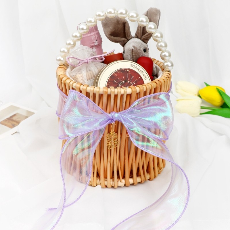 Cầu Vồng Đuôi Cá Sợi Ren Ruy Băng Sóng Cạnh Lụa Ruy Băng DIY Tặng Bao Bì May Trang Trí