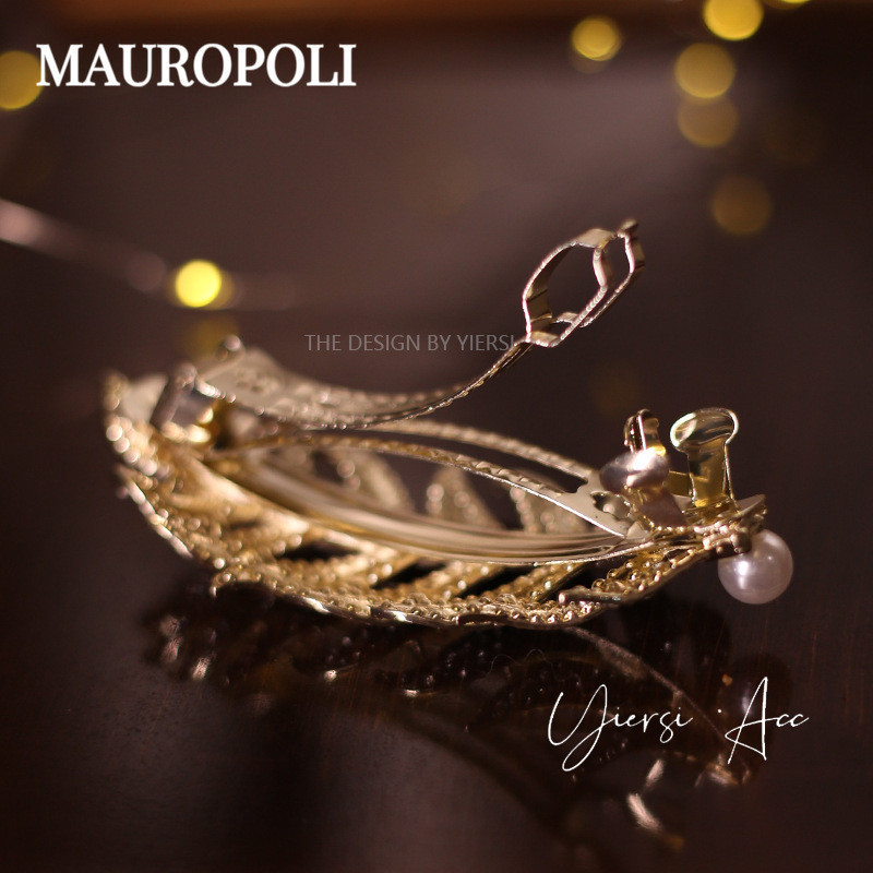 Mauropoli Kẹp Tóc Hàn Quốc Lớn, Kim Cương Giả, Đuôi Ngựa, Lông Hoa, Phụ Kiện Bướm, Kẹp Ngang