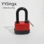 YYlingx Ổ khóa thép nhiều lớp, Còng dài / ngắn bằng sắt hiện đại / thời trang, Khóa 38.8 / 22.7 / 58.9mm Cửa khóa hàng ngày màu đỏ bền
