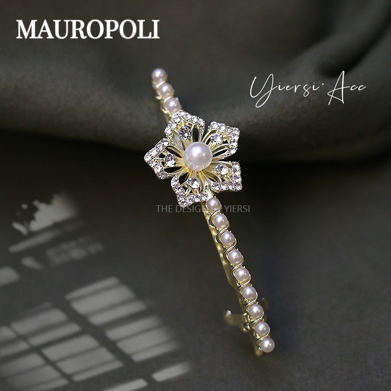 Mauropoli [Sẵn Sàng] Kẹp Tóc Hoa Nhẹ Nhàng Kích Thước Nhỏ Đầu Sau Nửa Tie Mùa Xuân Kẹp Ngang Kẹp Trên Kẹp Tóc Phụ Kiện Tóc