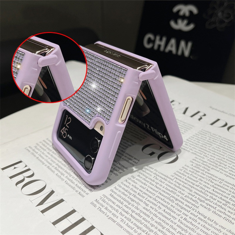 Ốp Điện Thoại Lấp Lánh Kim Cương Cho Samsung Galaxy Z Flip 5 Z Flip 4 Z Flip 3 Ốp Lưng Mềm Bảo Vệ Flip5 Flip4