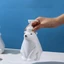 SUNKISSD Sữa Tắm Lotion Pha Chế Chai, Trang Trí Dung Tích Lớn Hình Gấu Dễ Thương Xà Phòng, Máy Bơm Báo Chí Nhà Bếp Bằng Nhựa 450ml Màu Trắng