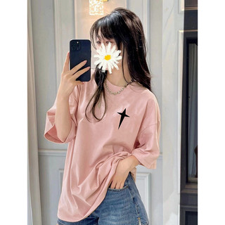 HIIXIIVI 100% Cotton Tay Ngắn Oversize Unisex Áo Thun Plus Size Người Phụ Nữ Tee Baggy Hoạt Hình Áo