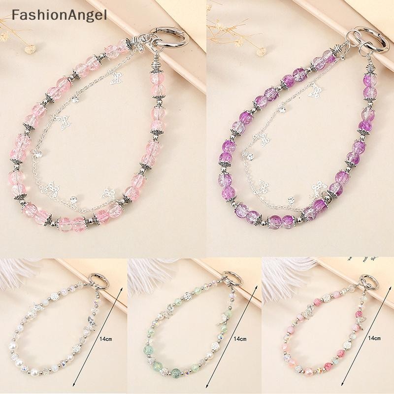FashionAngel Dây Xích Hai Lớp Dây Điện Thoại Pha Lê Đính Hạt Điện Thoại Mặt Dây Đeo Cổ Tay Móc Khóa Ba Lô Phụ Kiện Trang Trí VN