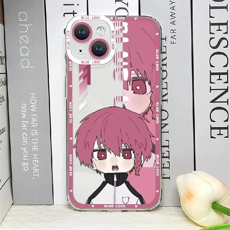 Ốp Điện Thoại Anime BLUE LOCK Kaiser Rin Sae Cho IPhone 16 15 14 13 12 11 Pro MAX 14 15 16 Plus 12 13 Vỏ Mini Mềm Trong Suốt Chống Sốc Thời Trang TPU Camera Bảo Vệ