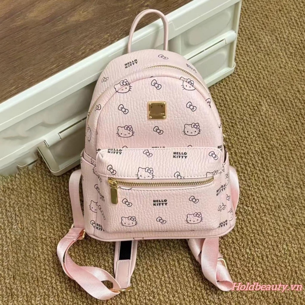 Ba lô Sanrio Hello Kitty dành cho nữ Da PU Daypack Ba lô Túi du lịch nhẹ
