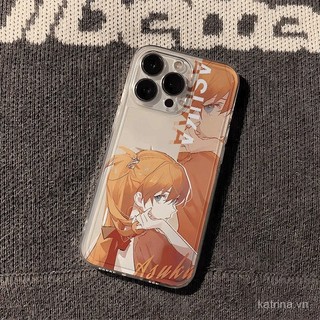 Ốp điện thoại Neon Genesis Evangelion QYJS tương thích với iPhone 16 15 14 13 Pro Max 12 PRO 11 7 8 Plus 14 15 16 PLUS X XS XR XSMAX, ốp mềm trong suốt bảo vệ K42G