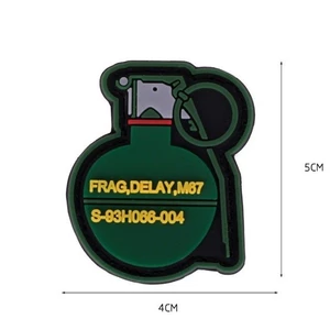 Patch_miếng dán velcro PVC lựu đạn_tactical