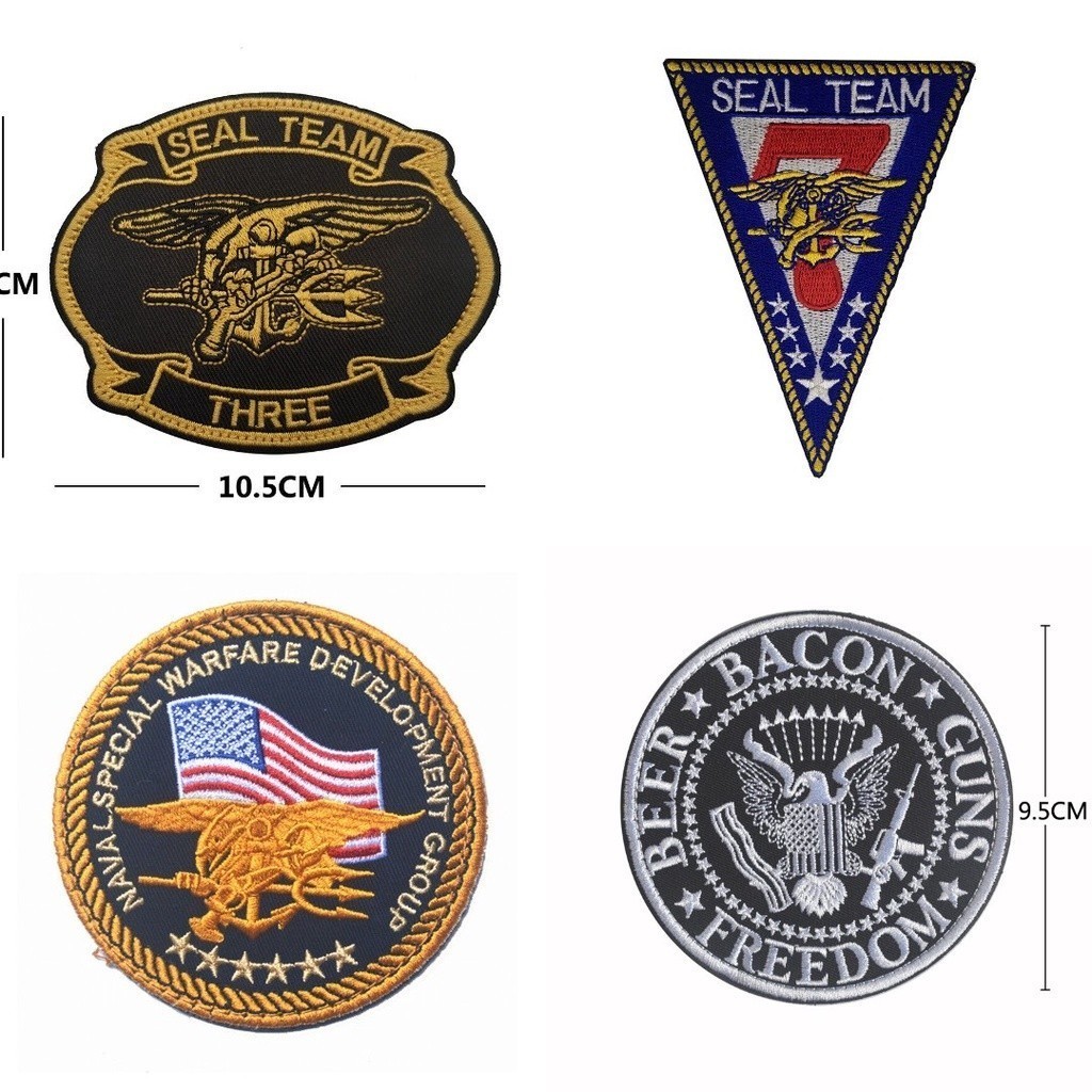 Patch_velcro đặc nhiệm SEAL TEAM dán quần áo_ba lô túi xách _tactical
