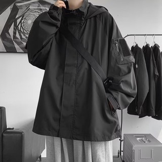 Áo khoác nam GKSSS Nhật Bản phong cách Harajuku dáng rộng giản dị thể thao ngoài trời chất lượng cao Áo khoác chống gió và chống thấm nước
