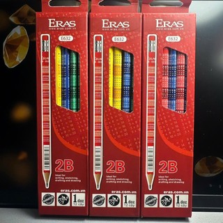 Bút chì thân tam giác, có gôm, có bảng cửu chương ERAS E632